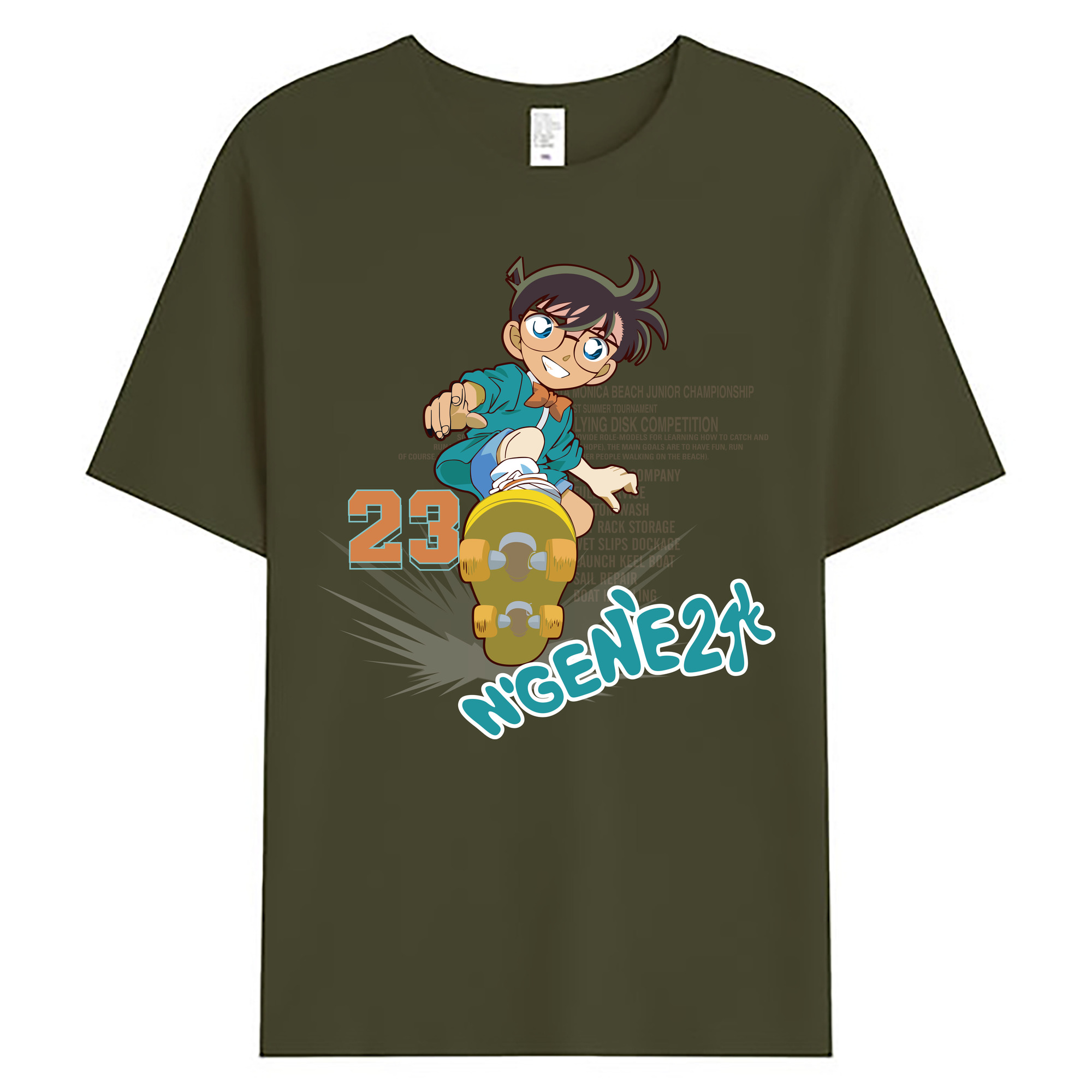 （画像用） 名探偵コナン 江戸川 コナン Detective Conan Conan Edogawa 綿100％ メンズ半袖Tシャツ｜肌触りやわらか＆通気性